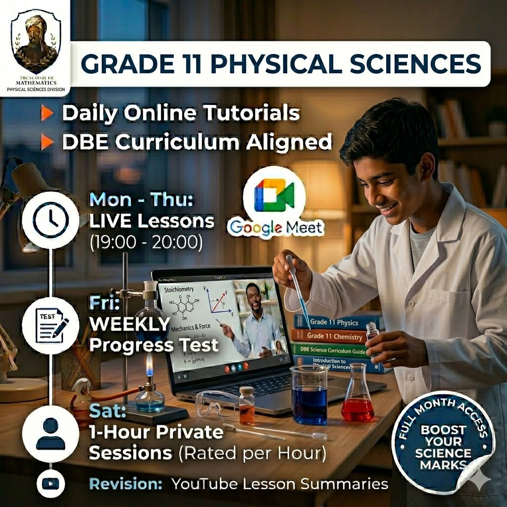 Grade 11 Physical Sciences Extra lessons