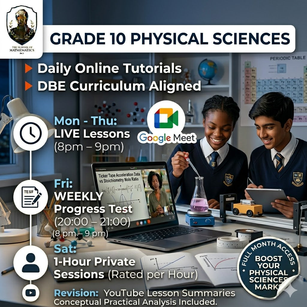 Grade 10 Physical Sciences Extra lessons